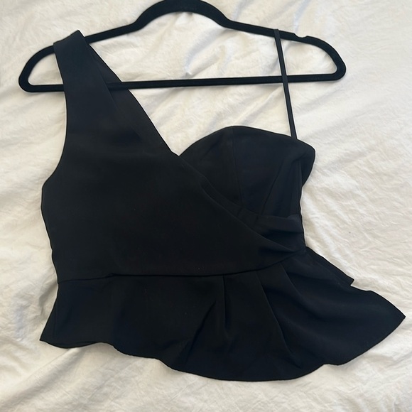 REVOLVE superdown asymmetricalblack top - Picture 1 of 3